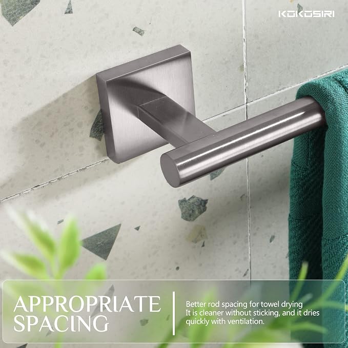 KOKOSIRI Towel Holder Bathroom Accessories Towel Bar - Image 5