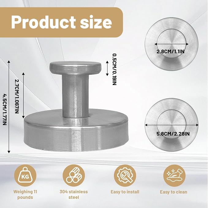 4Pcs New Model No-Drill Suction Cup Hooks - Image 2