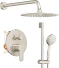 Gabrylly Shower System Brushed Nickel, Slide Bar Shower Faucet Set by GABRYLLY