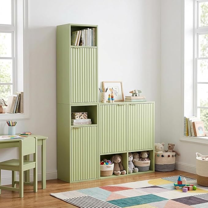 59.1" Tall Slim Bathroom Storage Cabinet Green | Freestanding or Wall Mounted - Image 6