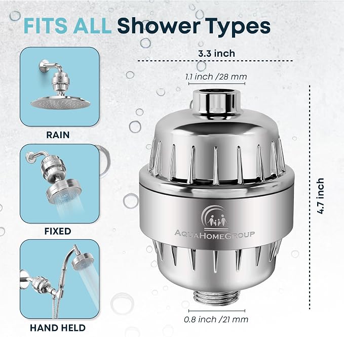 AquaHomeGroup Hard Water Shower Head Filter – High-Pressure Water Softener - Image 6