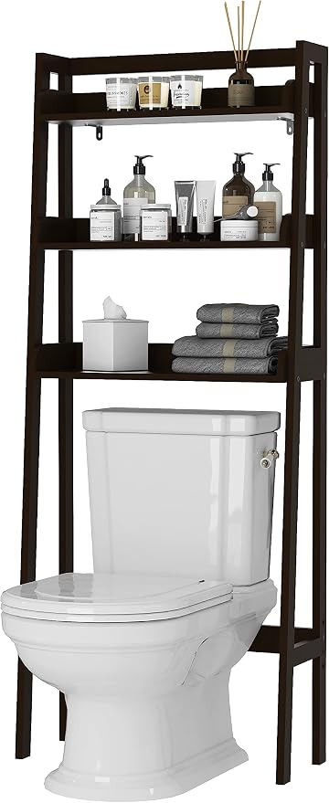 UTEX Over The Toilet Storage, 3-Tier Bathroom Shelves Over Toilet, Behind by UTEX