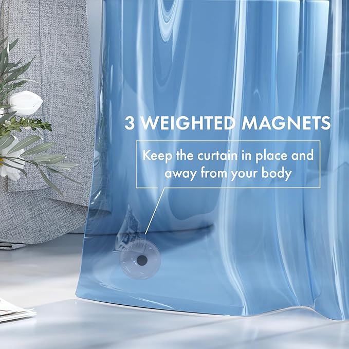 AmazerBath Extra Long Shower Curtain Liner, 72x84 Plastic Shower Curtain Liners - Image 4