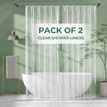 AmazerBath Shower Curtain Liner 2 Pack, 72 x 84 Inches PEVA Plastic Shower Liner by AmazerBath