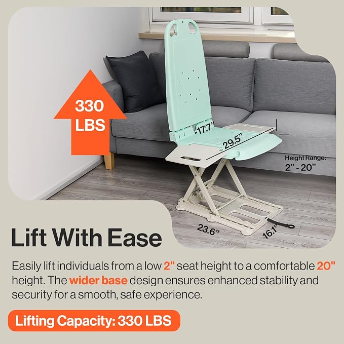 SuperHandy Portable Floor & Bath Lift – 26V 51.8Wh Battery, Lightweight 19 lbs - Image 7