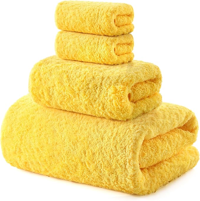 REDKISS Luxury Bath Towel Set of 4, 100% Cotton 900 GSM Premium Bathroom Towels by REDKISSOnline