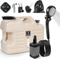 Portable Camping Shower with 5 Gallon Water Jug, 6000mAh Rechargeable Outdoor by DIGURY