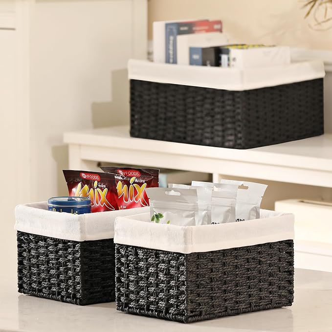 Vagusicc Storage Basket, 15 Inches Large Cube Storage Bins Woven Storage Baskets - Image 4