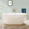 FerdY Bali 59" Acrylic Freestanding Bathtub, Gracefully Shaped Freestanding by FerdY