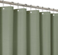 2-in-1 Waterproof Fabric Shower Curtain by THAIGEE