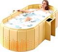 Portable Bathtub for Adult 59" Large Collapsible Cold Plunge Bathtub Foldable by COBOPANDA