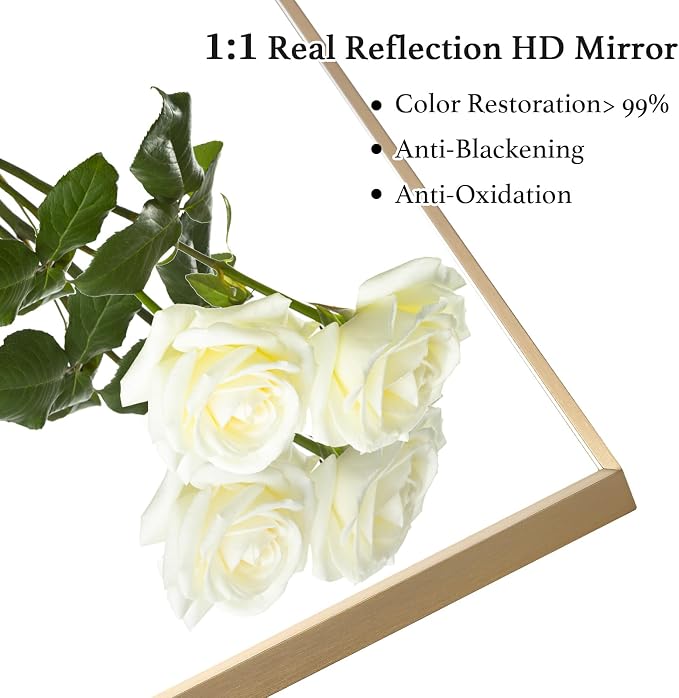 30x30 Inch Gold Bathroom Mirror - Image 4