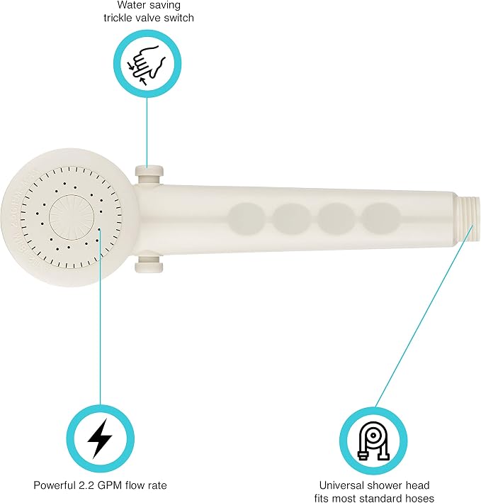 Dura Faucet DF-SA135-BQ RV Economical Handheld Replacement Shower Head Wand Unit - Image 3