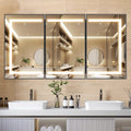 APRILSOUL 48X32 Inch Black Bathroom Medicine Cabinet by Unknown