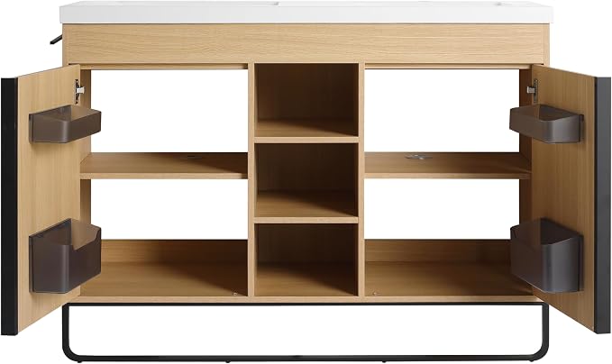 48 Inch Double Sink Bathroom Vanity, Premium Wooden Cabinet - Image 9