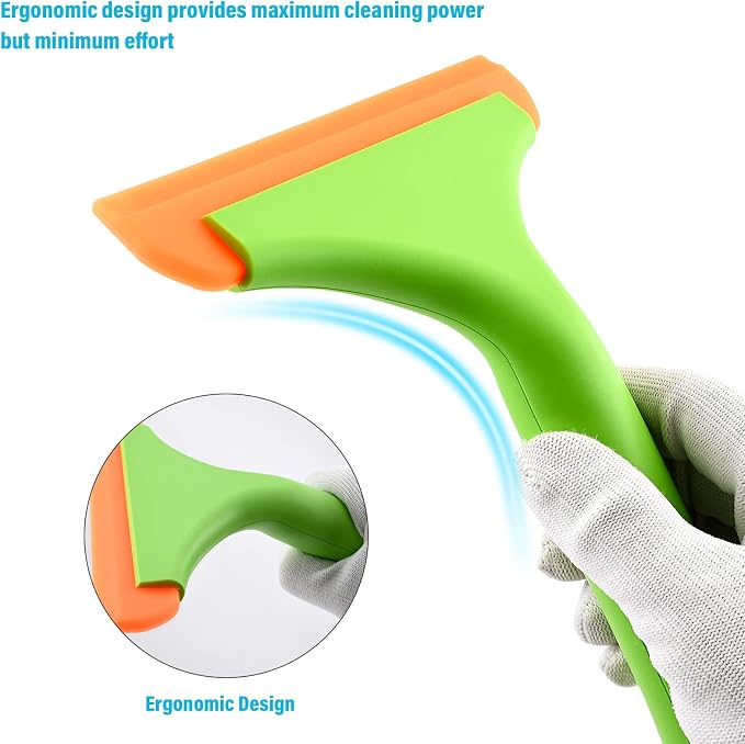 Gomake Small Silicone Squeegee Window Shower Squeegee Tool, Auto Water Blade - Image 3