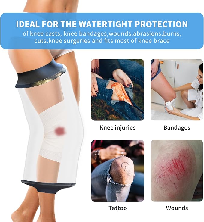 Knee Cast Cover for Shower, Waterproof Bandage and Cast Protector for Knee - Image 6