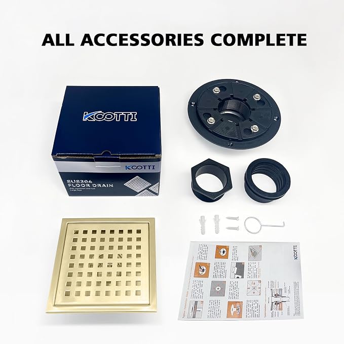 4 Inch Square Shower Drain - Image 9