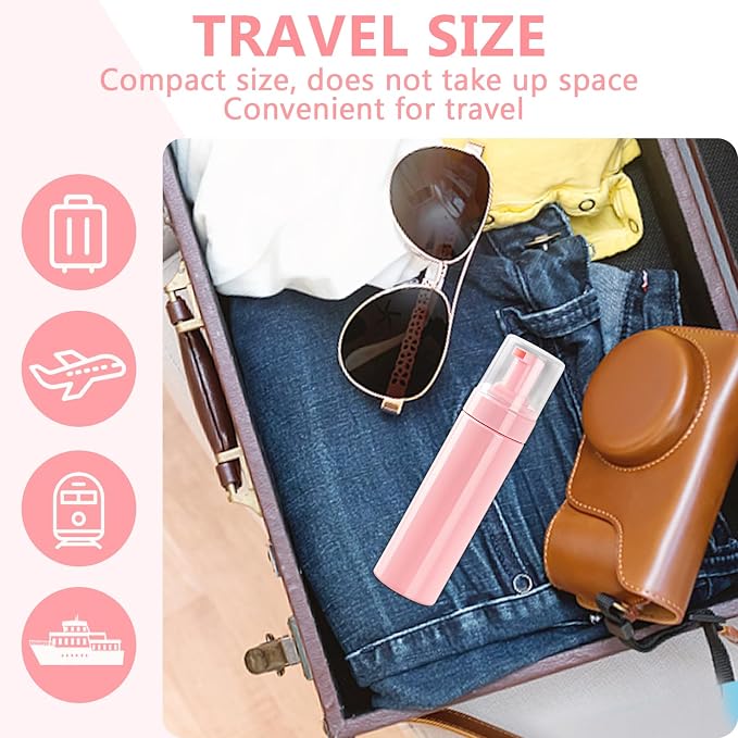 Foam Pump Bottle 6.8oz/200ml Pink Empty Foam Bottle Pump, Travel Foam Bottle - Image 6