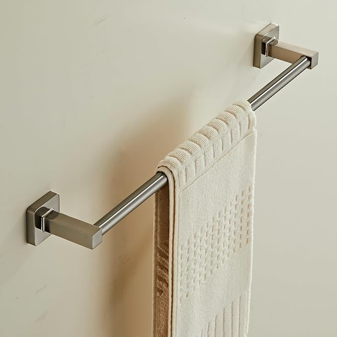 Bathroom Wall Mounted Towel Rack, 18 Inch Brushed Nickel Towel Bar - Image 3
