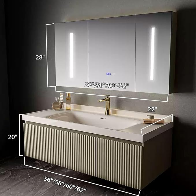 56IN Bathroom Vanity with Sink - Image 7