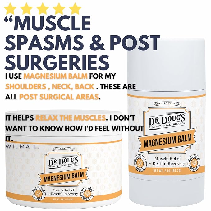 Dr. Doug's Magnesium Balm for Muscle & Nerve Relief – 2 oz Twist-Up Stick | - Image 6