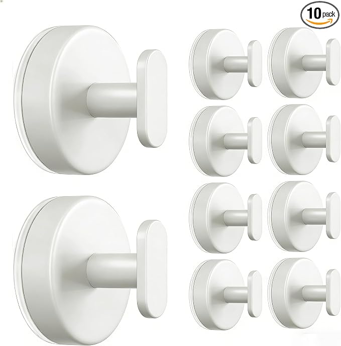 Suction Cup Hooks for Shower: 15 LB Strong Wall Hanger for Bathroom, Front door by pickpiff