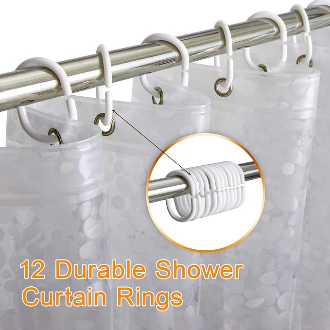 Bostofy EVA 3D Waterproof Shower Curtain Liner, 72”Width x 84”Length - Image 4
