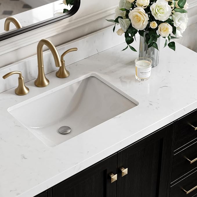 ARIEL Cambridge 54 Inch Single Rectangle Sink Bathroom Vanity - Image 3