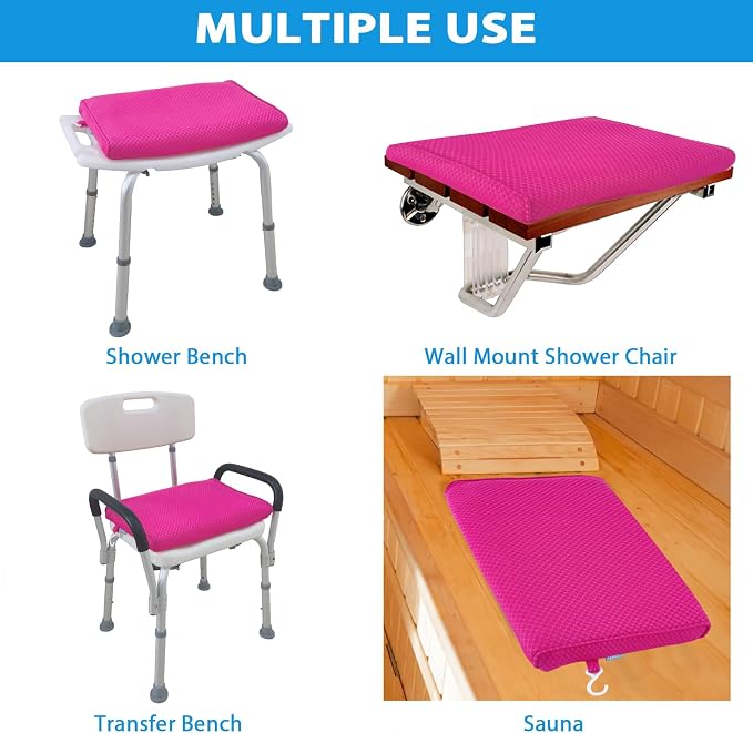 AEROiVi Shower Seat Cushion for Shower Chairs, Transfer Benches in Bathtub - Image 4