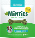 Minties Dental Chews for Dogs, Vet-Recommended Mint-Flavored Dental Dog Treats by Minties
