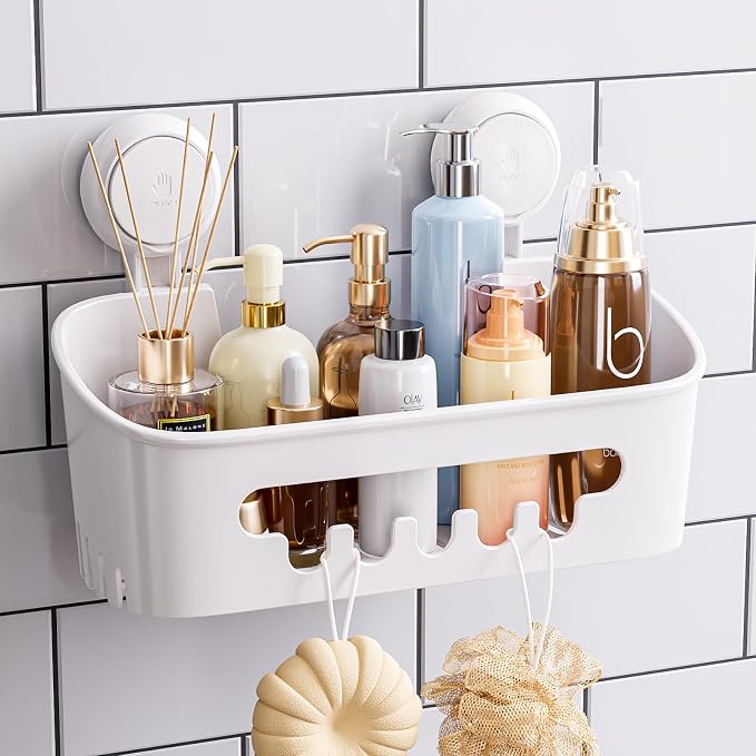 TAILI Shower Caddy Suction Cup, Heavy Duty Bathroom Organizer, Removable Shelves by TAILI
