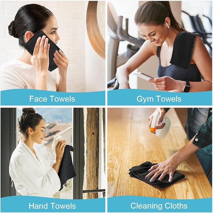 Orighty Washcloths Towels Set 20 Pack, Highly Absorbent and Soft Feel - Image 7