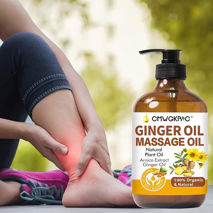 Ginger Oil, Ginger Massage Oil for Lymphatic Drainage, Natural Body Oil for Skin - Image 4