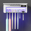 Smart Toothbrush Sanitizer & Holder, 5+1+1 Slot Wall Mounted Toothbrush Cleaner by MechMaj