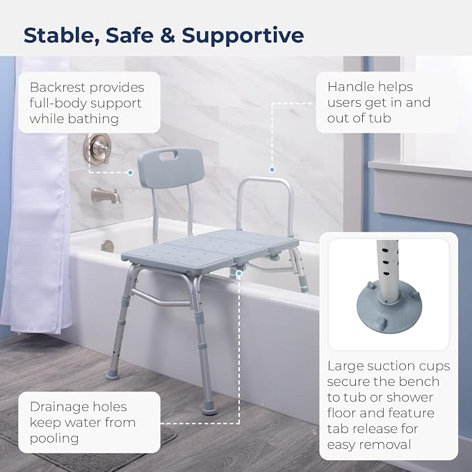 Drive Medical 12011KD-1 Tub Transfer Bench - Image 4