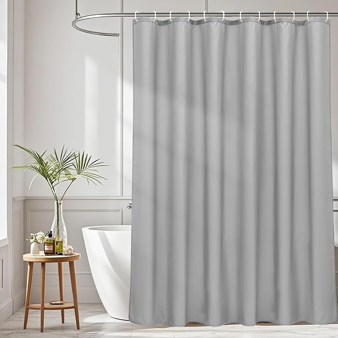 AooHome 96 inch Extra Long Shower Curtain Liner, Polyester Bathroom Curtain by AooHome
