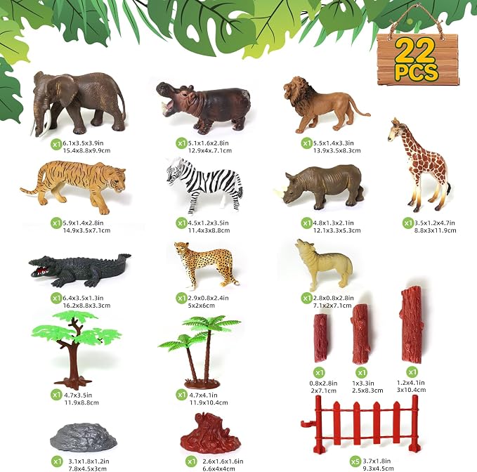 10 Big Realistic Safari Animal Toys - Image 4