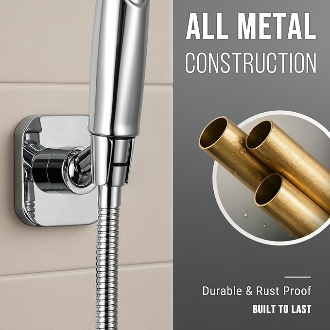 G-Promise All Metal Handheld Shower Head Holder, Adjustable Wall Mount Shower - Image 2