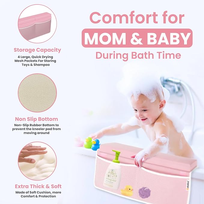 Baby Bath Kneeler and Elbow Rest Pad Set, Non-Slip Painless Thick Kneeling Pad - Image 2