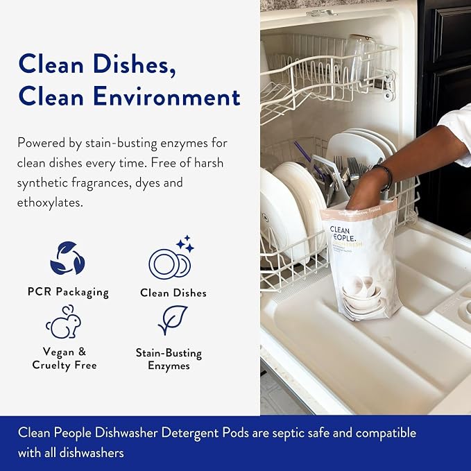 The Clean People Dishwasher Detergent Pods | Cuts Grease and Rinses Sparkling - Image 5