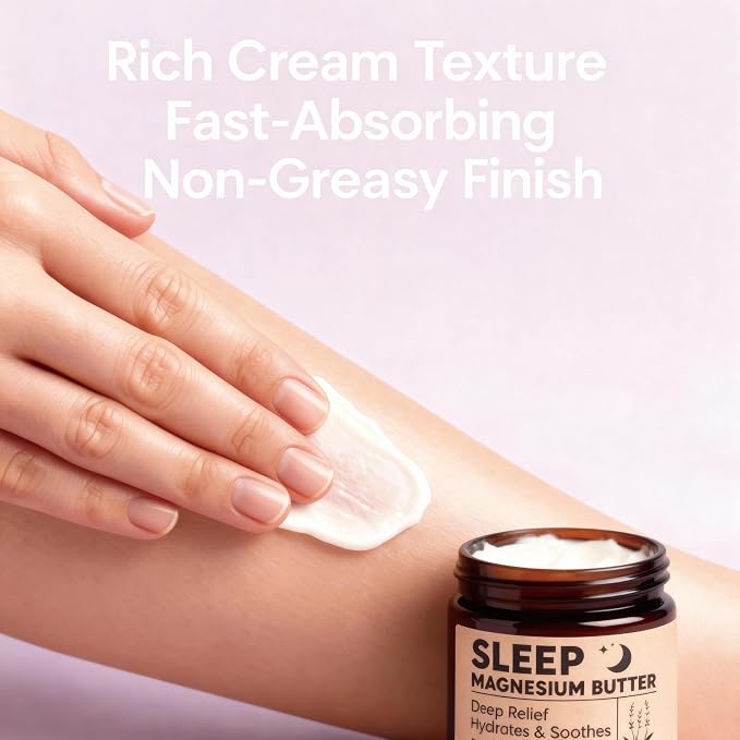 Magnesium Butter for Sleep, Nighttime Magnesium Cream for Leg & Foot – - Image 4