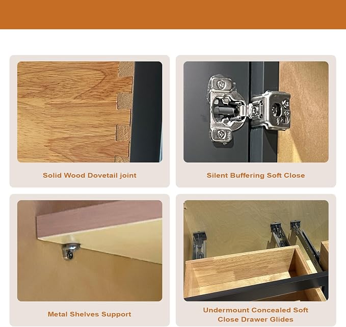 Kitchen Base Cabinet, Sideboard Cabinet, Kitchen Storage Island, 2 Drawers - Image 8