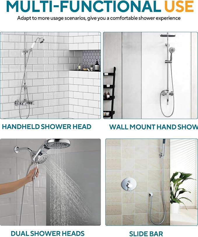 79 Inch Shower Hose, Flexible Stainless Steel Handheld Replacement Shower Hose - Image 6