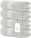 White Classic Luxury Bath Towels Set of 4 Large by WhiteClassic