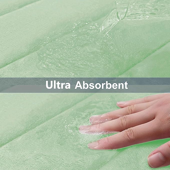 Buganda Memory Foam Bath Mat, Ultra Soft and Non-Slip Bathroom Rugs, Water - Image 5