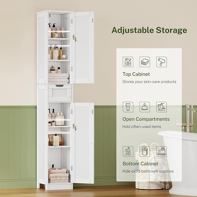 WEENFON 67 Tall Bathroom Cabinet - Image 6