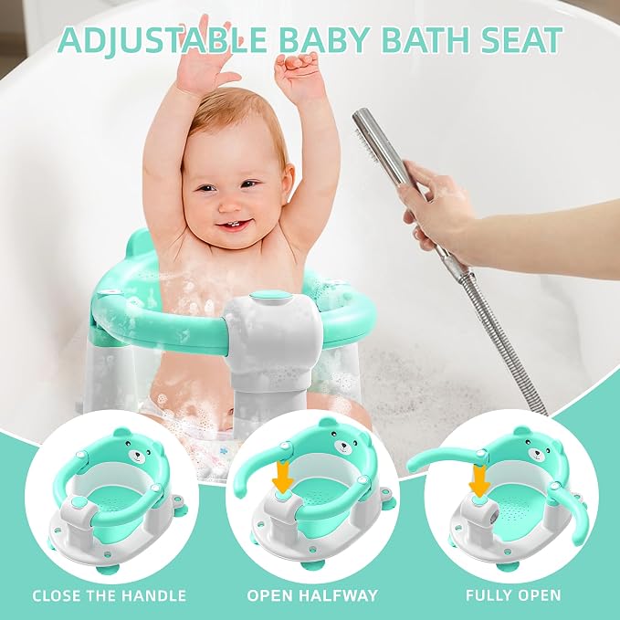 Baby Bath Seats for Babies 6 Months & Up, Infant Bath Chair for Newborn Sitting - Image 5