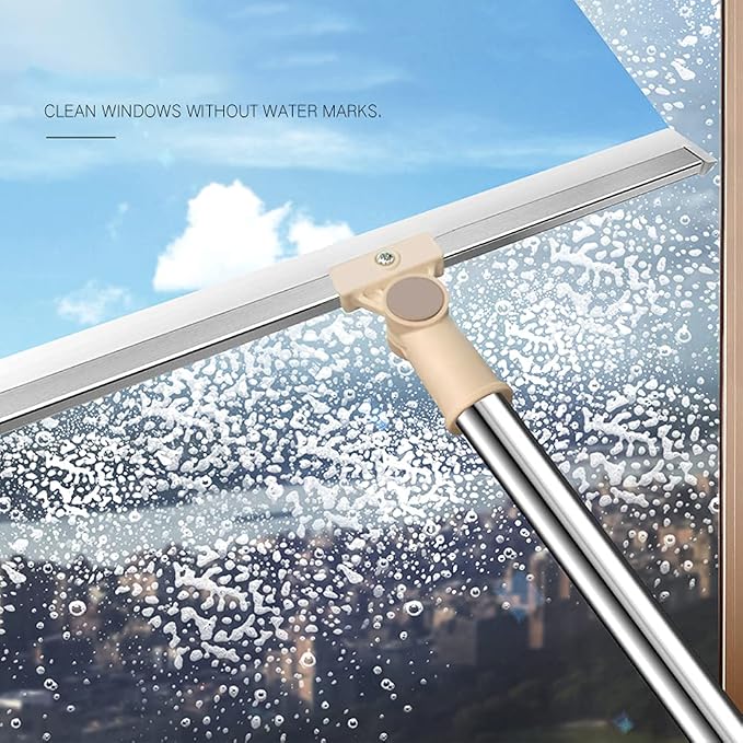Floor Squeegee 20 inch Silicone Long Handle of 65" - Image 4