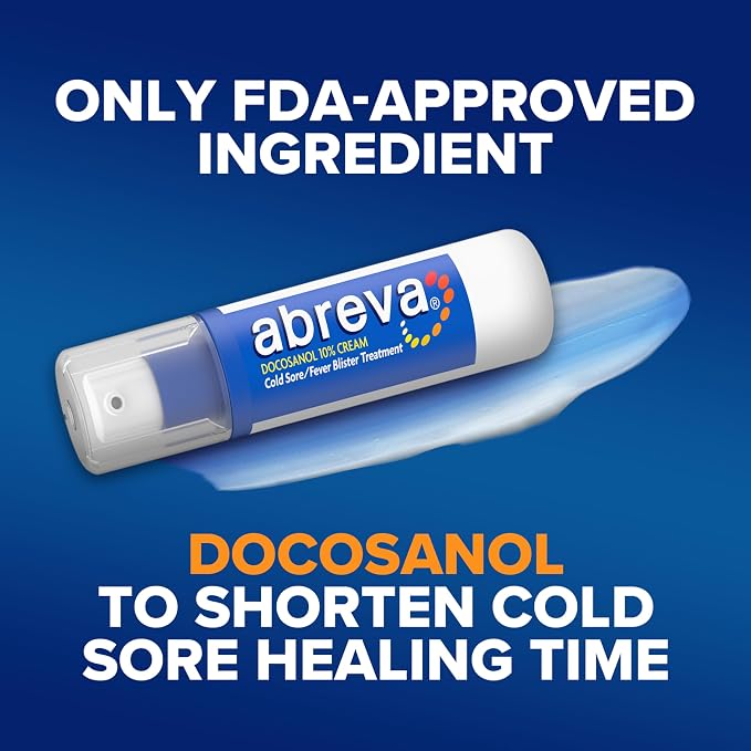 Abreva Docosanol 10% Cream Cold Sore Treatment, Fever Blister and Cold Sore - Image 5